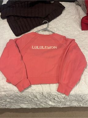 lululemon athletica Sakura Pink Logo Crewneck Sweatshirt